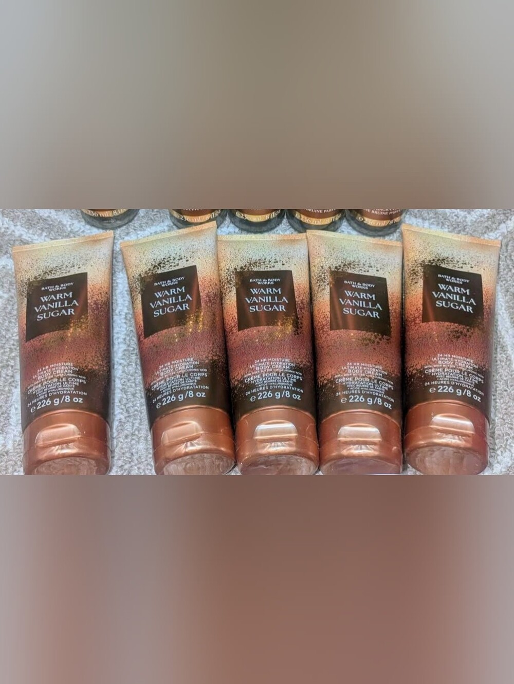 5 bottles Warm Vanilla Sugar Ultimate Hydration Body Cream 226ml